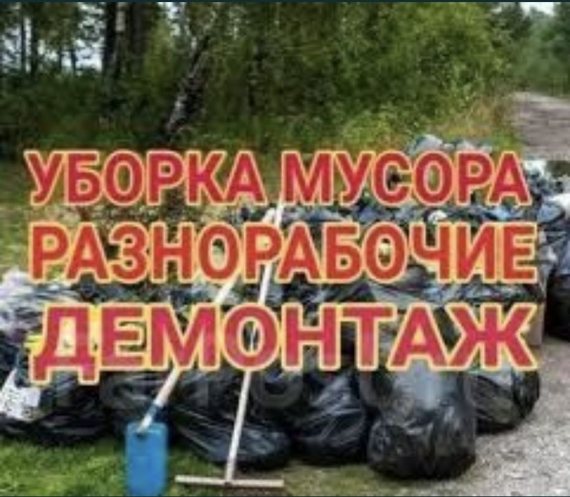 Вывоз мусора.Ветки.Вывоз хлама.Уборка территорий.Есть мешки.