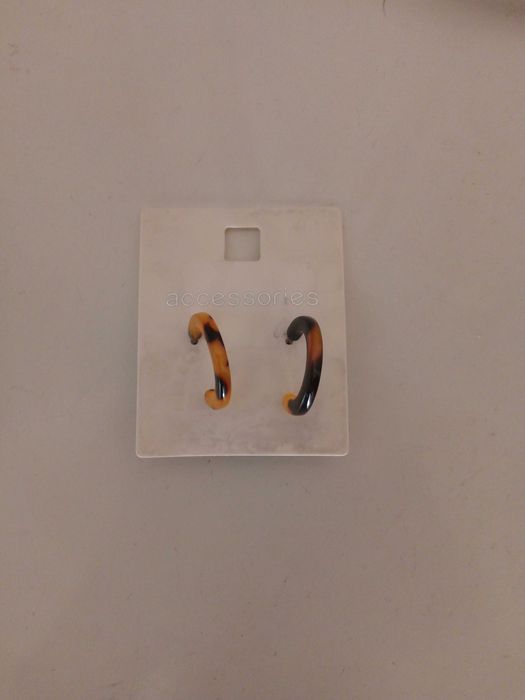 Brincos argolas castanhas tigresa Novas com etiqueta