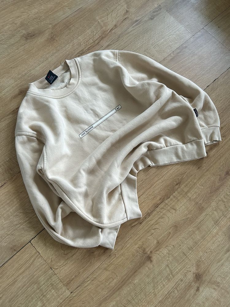 Nike vintage y2k boxy spellout crewneck basic bootleg bluza bez kaptur