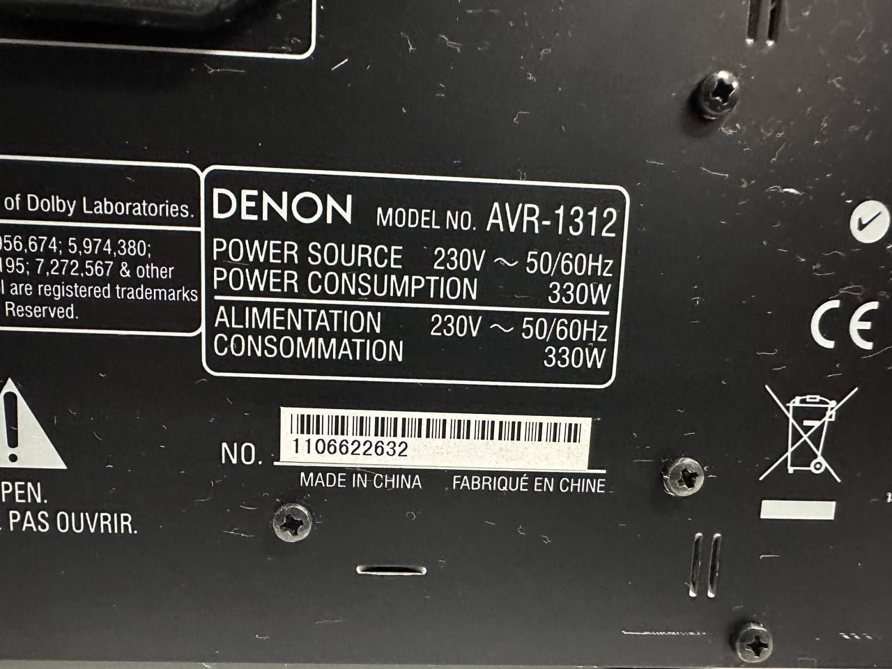 5.1 AV Amplituner Denon AVR-1312 , HDMI, 3D