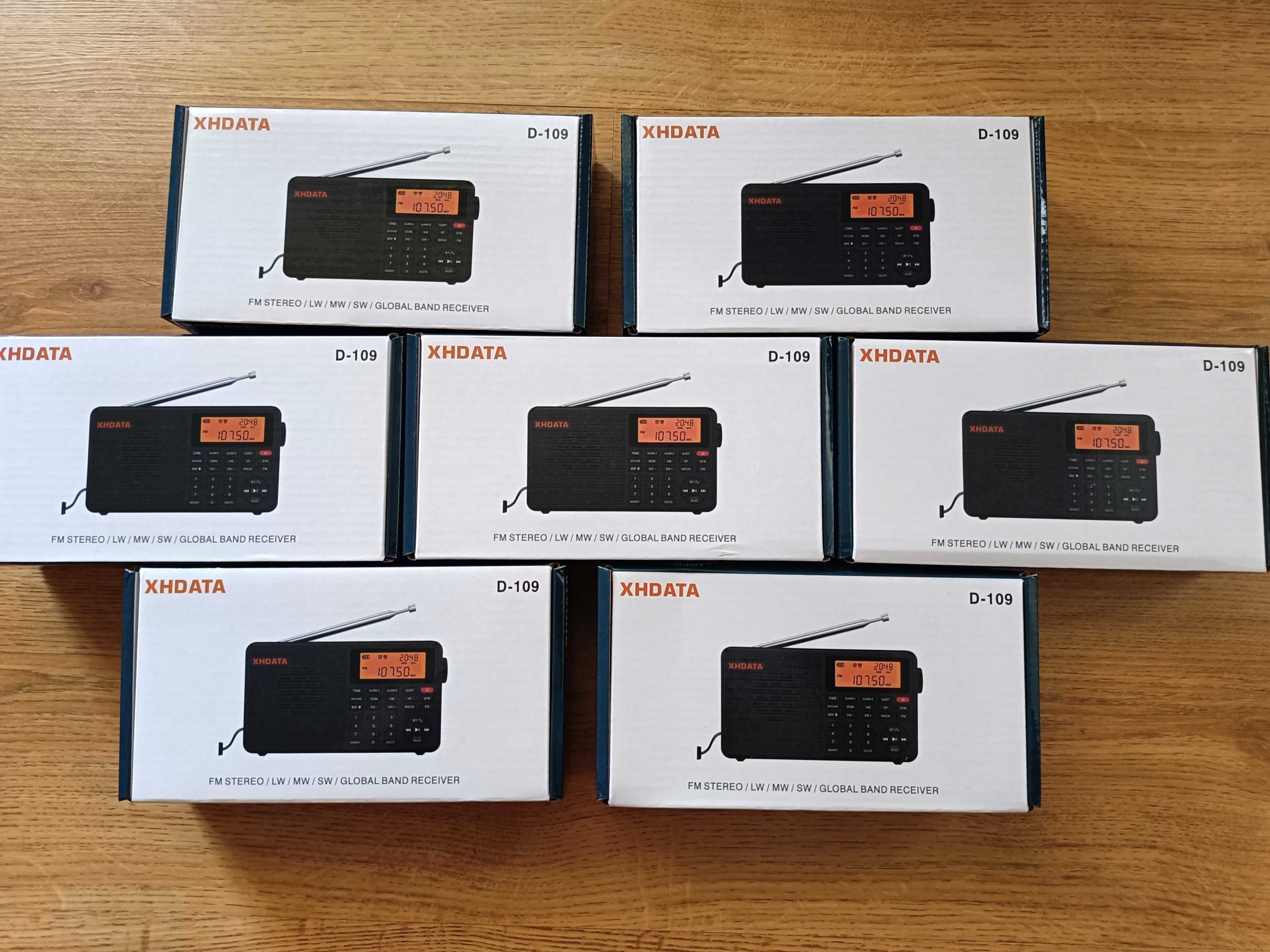 Радіоприймач XHDATA D-109 FM/AM/SW/LW з Bluetooth, MP3, акум. 18650