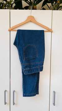 Spodnie jeansy tregginsy klasyczne rurki skinny przetarcia wysoki stan