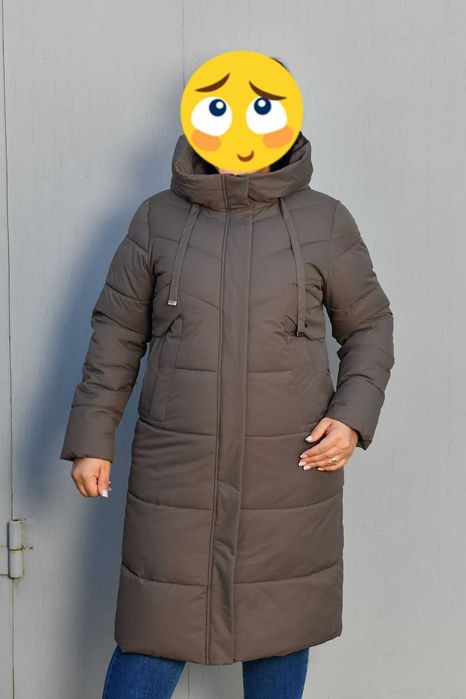 Нове стильне тепле напівпальто з біркою