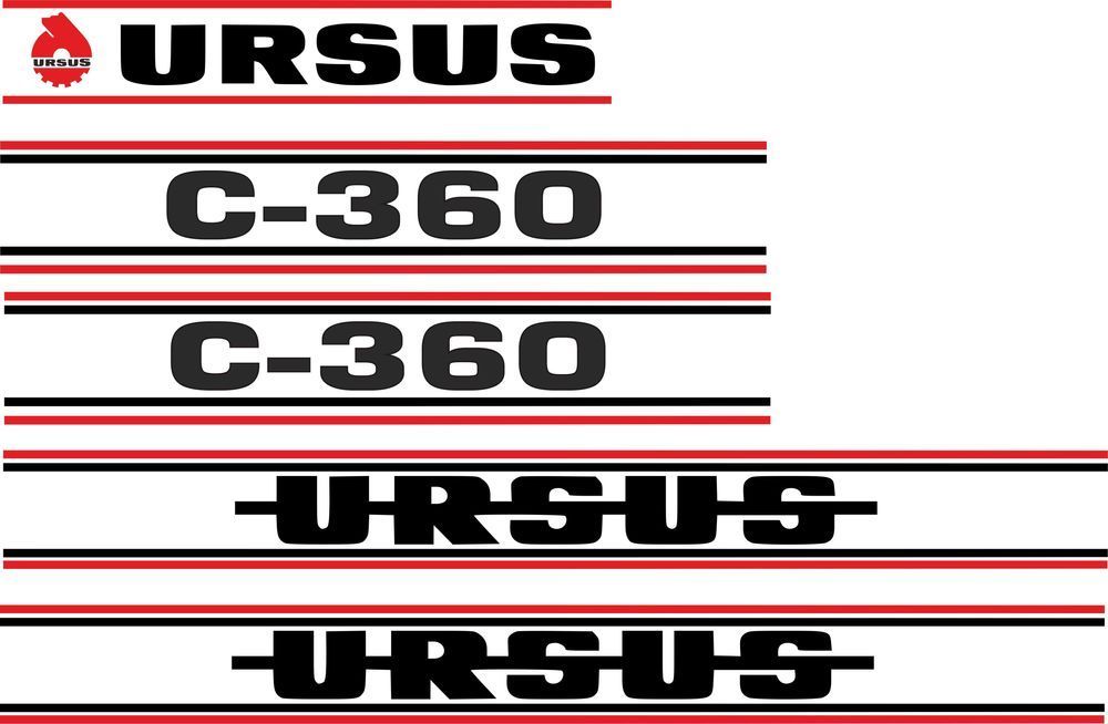 Naklejki napis na traktor ciągnik URSUS C-360
