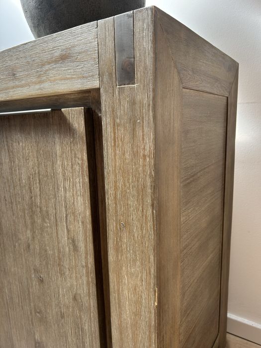 Komoda drewniana nowoczesna szara akacja loft