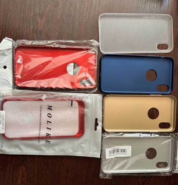 Zestaw 6 etui + 3 szkła Iphone X nowe