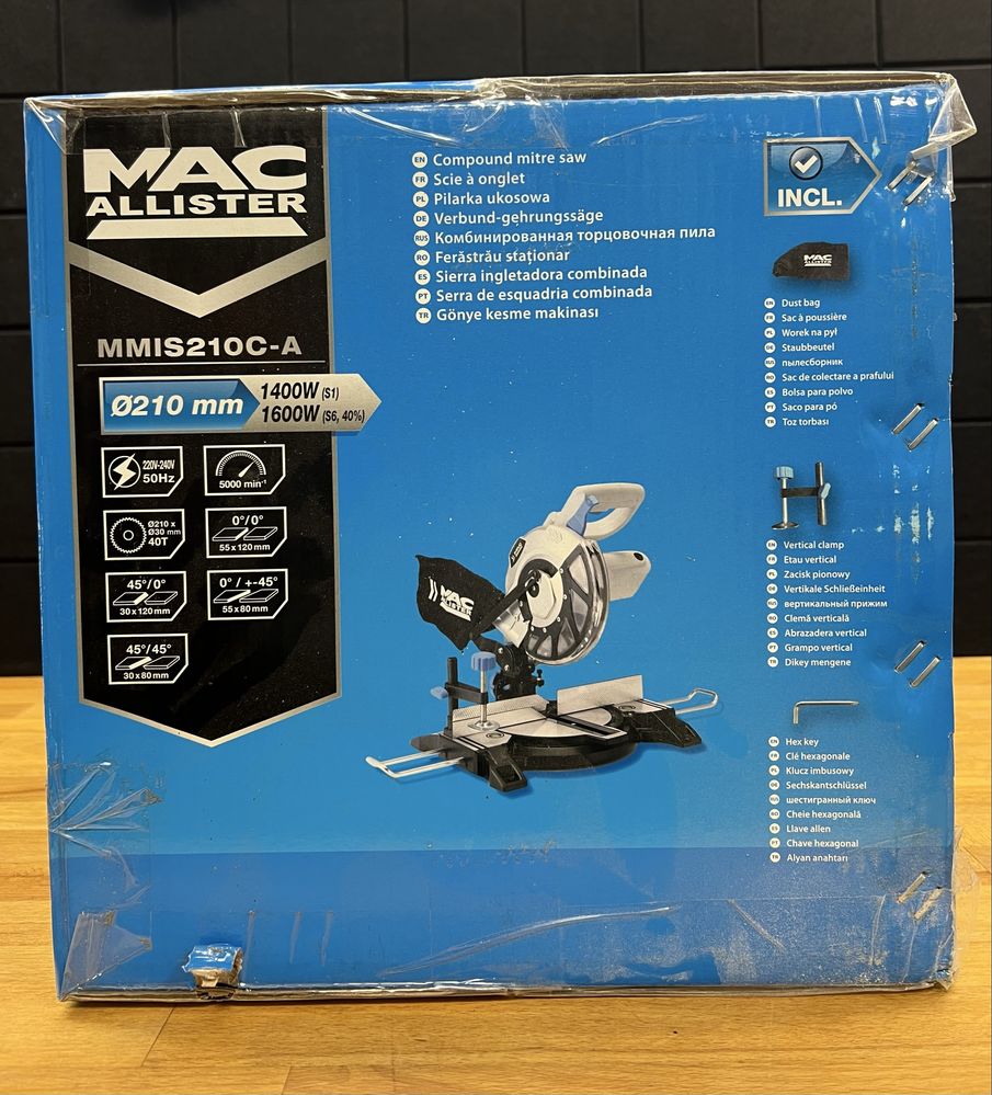 Pilarka ukosowa ukośnica MacAllister MMIS210C-A |1400W | 210 mm