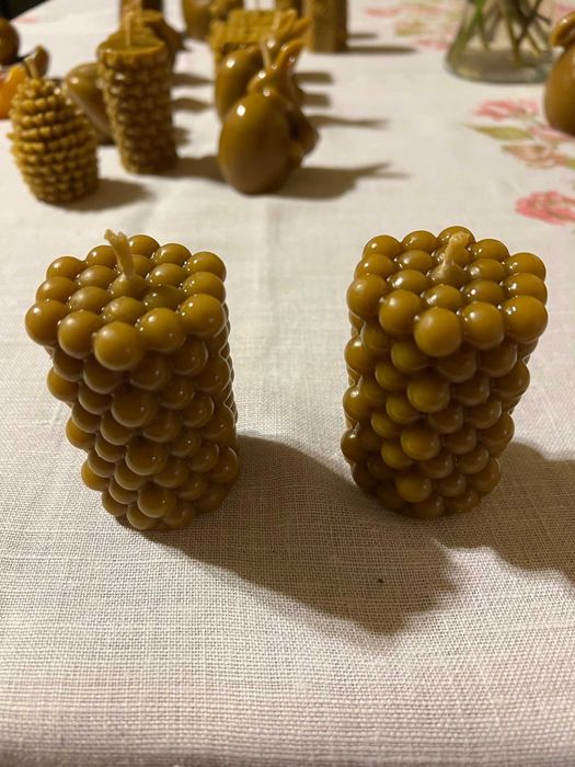 Świece świeczki z naturalnego wosku pszczelego, nierafinowanego