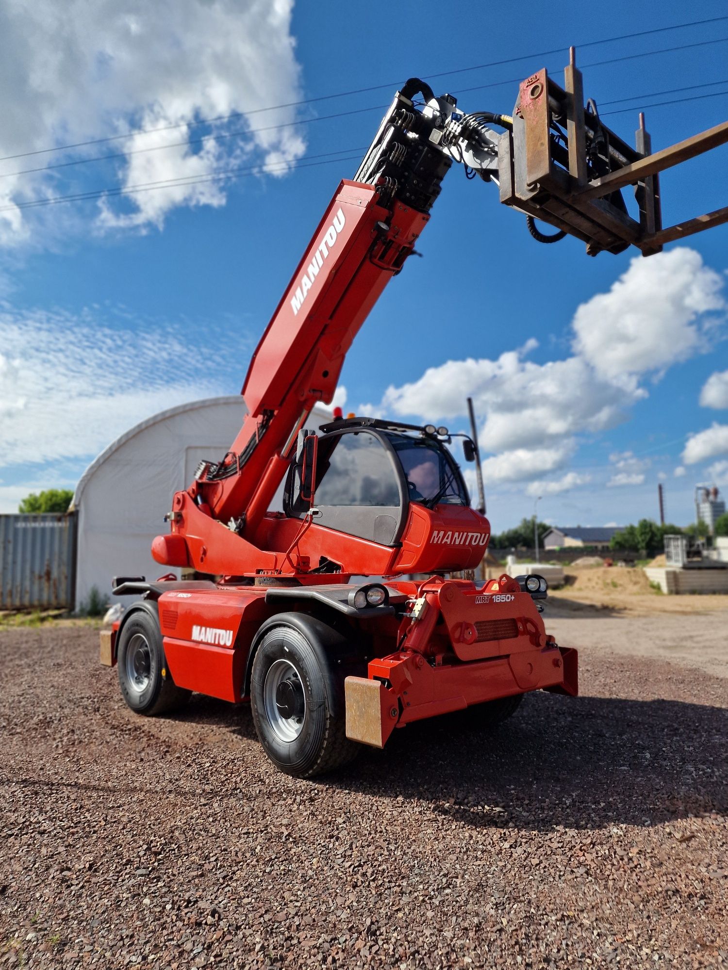 Manitou MRT1850 Plus Privilege / Widły / Kosz / Sterowanie radiowe