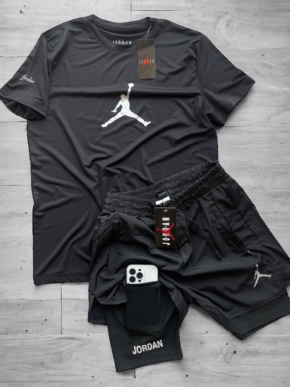 Комплект Jordan + Шорти Тайці , Jordan Dri-FIT , футболка Джордан