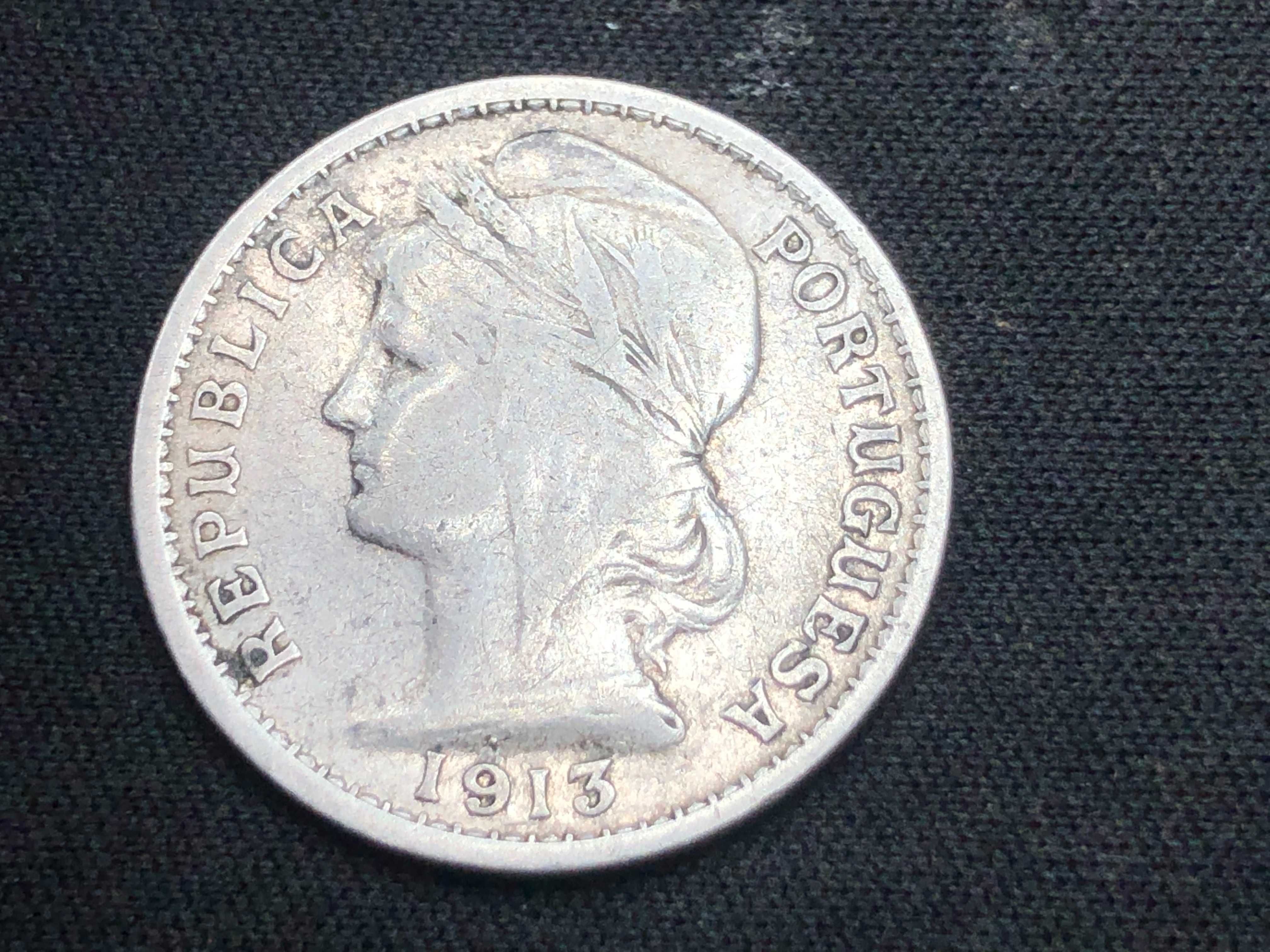Lote de 3 Moedas de 20 Centavos 1913, 1924 e 1925