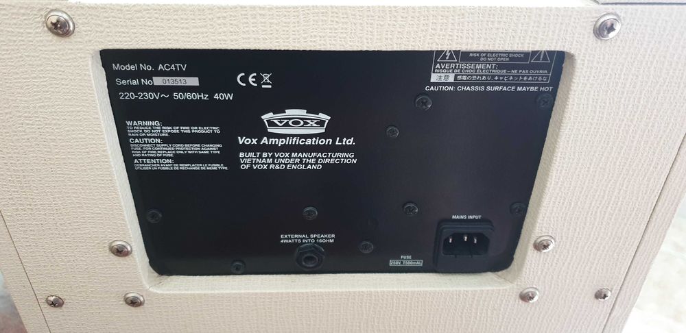 Amplificador Guitarra Vox AC4TV