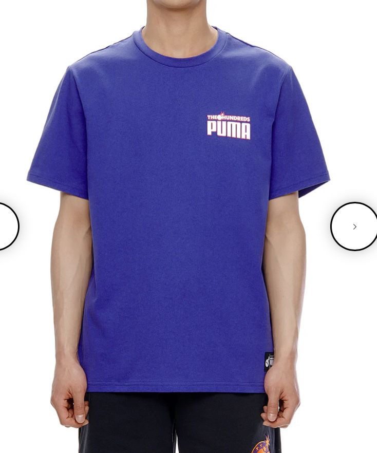 PUMA x THE HUNDREDS - Royal Blue Slogan Short Sleeve футболка колаб