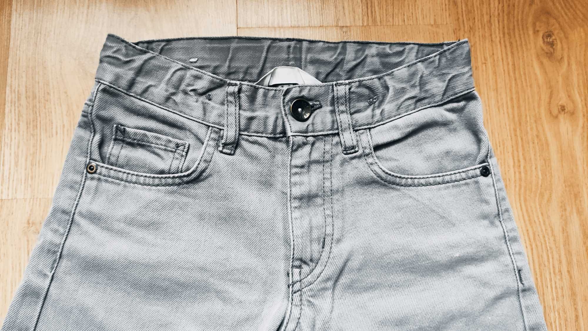 Spodnie Jeans H&M Rozmiar 134 Szare