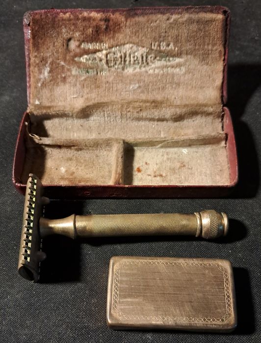Máquina Barbear Gillette, com caixa original, anos 50/60.