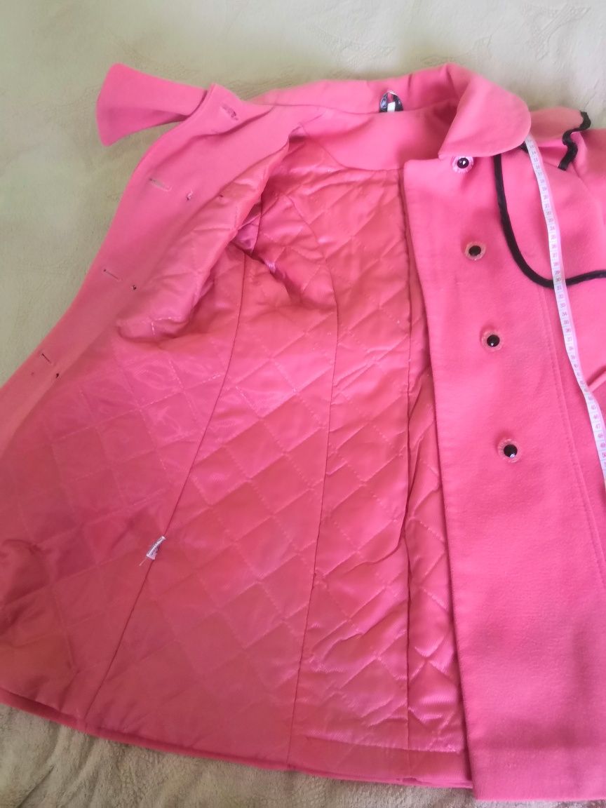 Пальто кашемірове рожеве