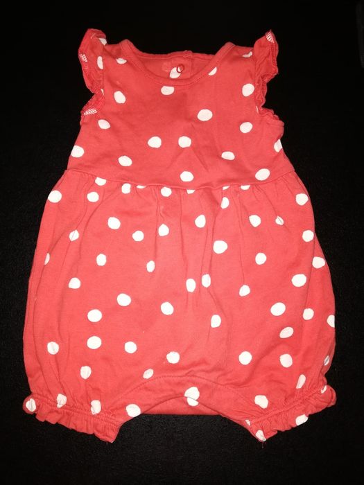 Rampersy dziewczęce w grochy 62/68