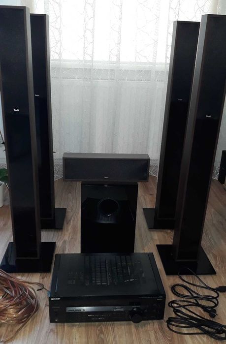 Zestaw głośników 5.1 Teufel + SONY STR-DE335 z pilotem