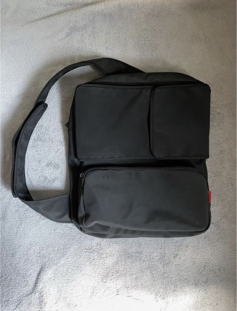 Сумка рюкзак HUGO Black Nylon Zipper Single Strap Backpack