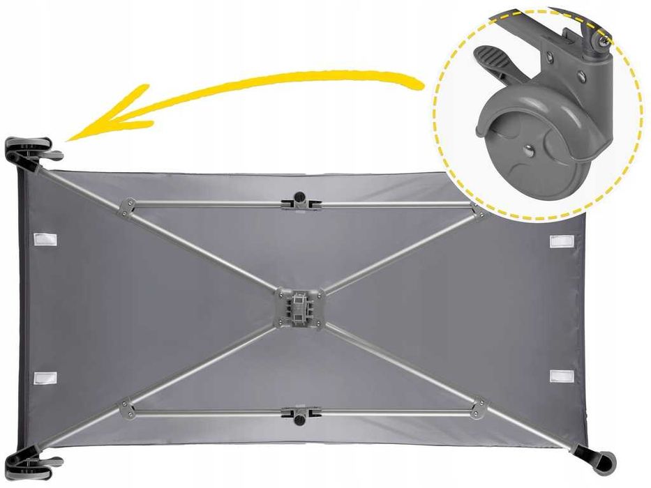 ŁÓŻECZKO Turystyczne PREMIUM Składane Kojec Akcesoria RICOKIDS Łóżko