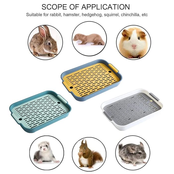 Kuweta dla królika chomika szynszyli świnek z rusztem i łopatką bunny
