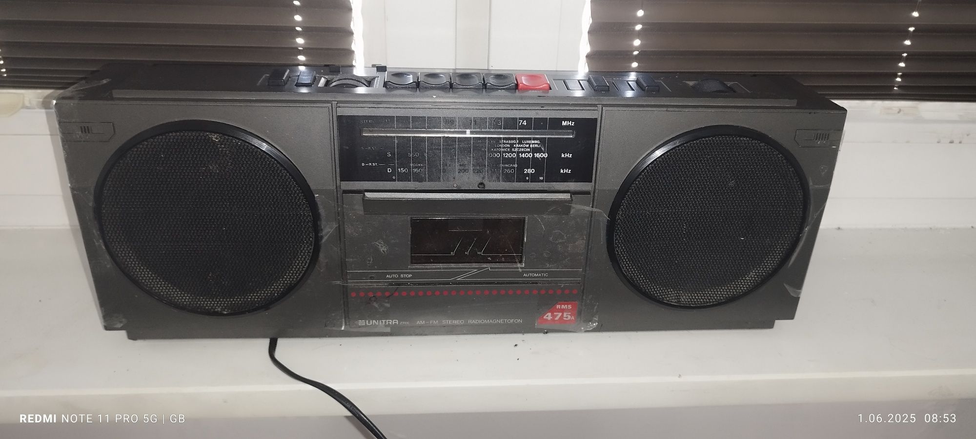 Sprzedam radiomagnetofon unitra zrk z czasów prl-u