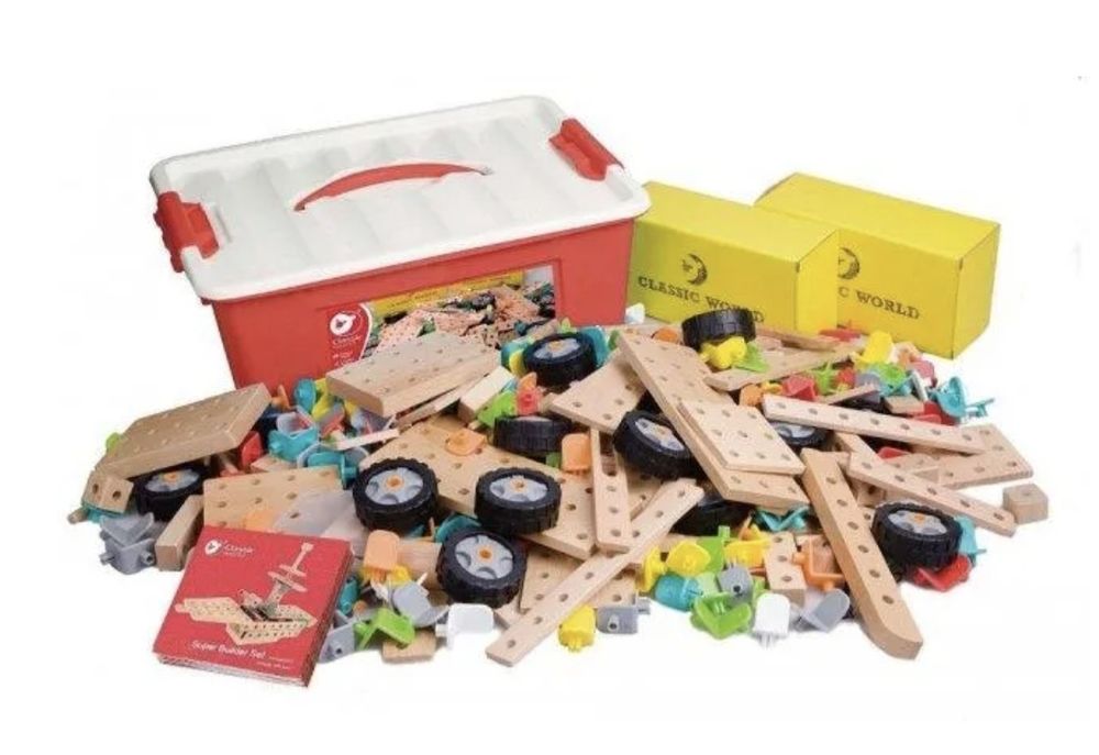 Classicworld Klocki Drewniane Mega Zestaw 500El.