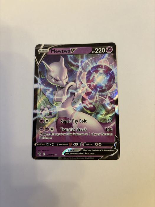 Karta pokemon mewtwo V