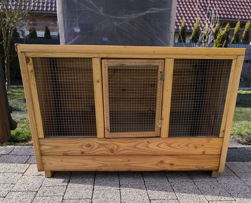 Klatka dla królików z drewna, 105 cm, wysyłka 50 zł