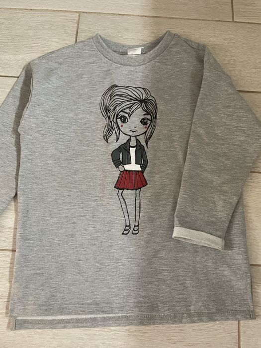 Туніка для дівчинки, подовжений світшот, кофта Роза