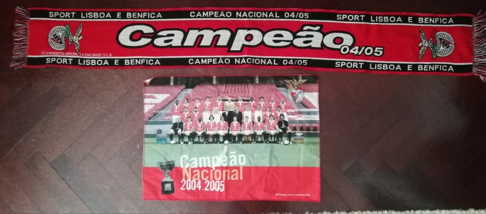 Cachecol e pano Benfica Campeão 2004