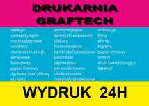 Drukarnia - wizytówki, ulotki, naklejki, plakaty, zaproszenia+projekt