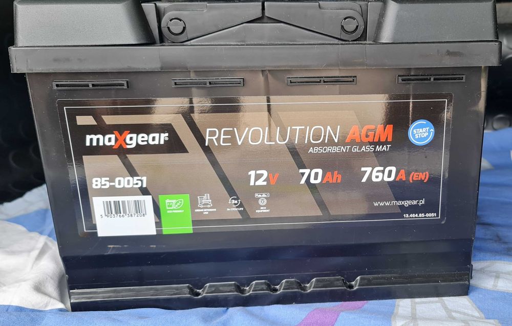 nowy akumulator samochodowy MaxGear Revolution AMG 12V 70Ah Start&Stop