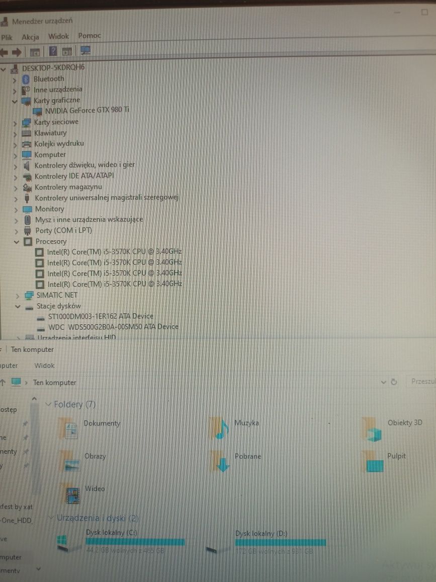 Komputer gtx 980ti i5 SSD do gier do pracy gamingowy