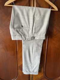 Spodnie z regulatorami szare welniane 4gentleman 48 M