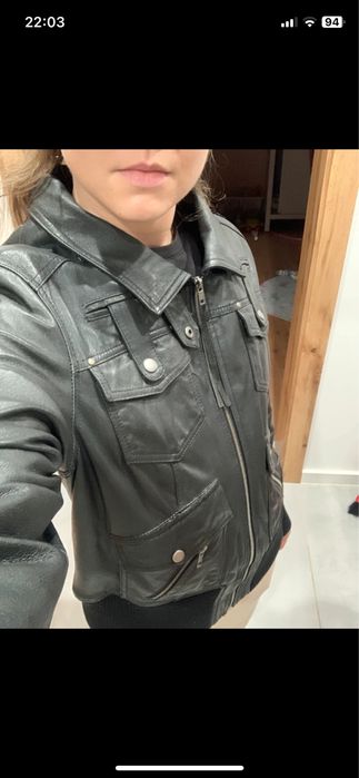 Kurtka skórzana pilotka