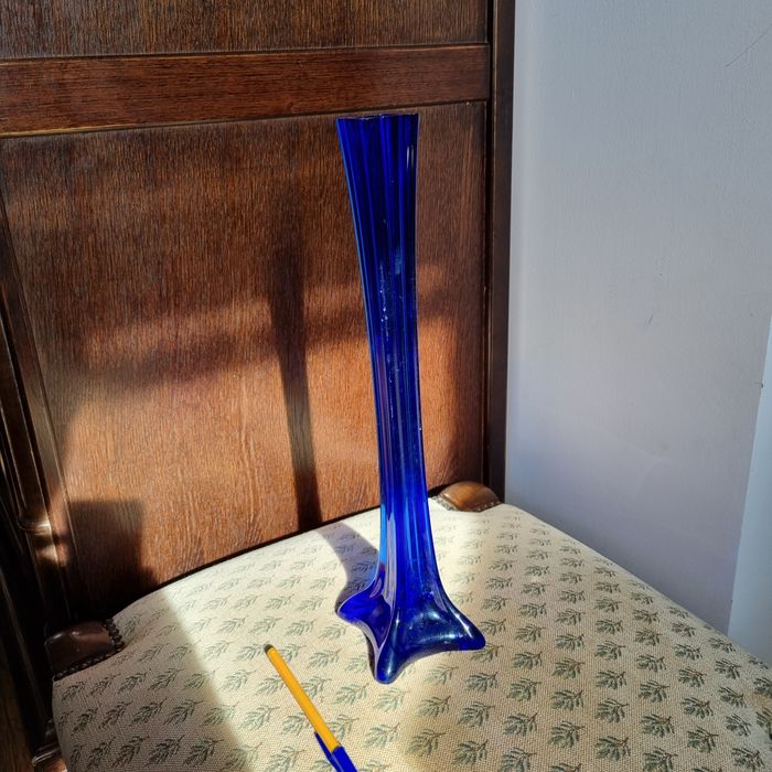 Wazon PRL, szkło kolorowe