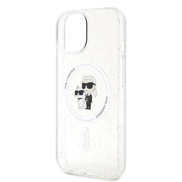 Etui Karl Lagerfeld Karl&Choupette Glitter do iPhone 15