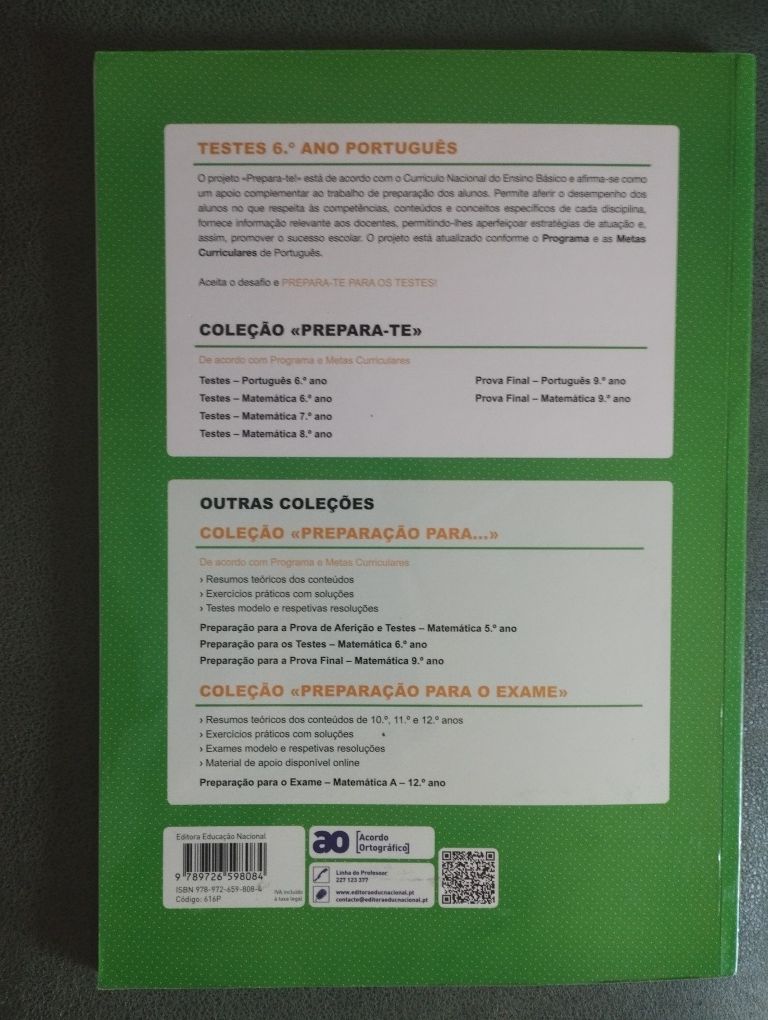 Prepara-te! Testes de Português 6 ano