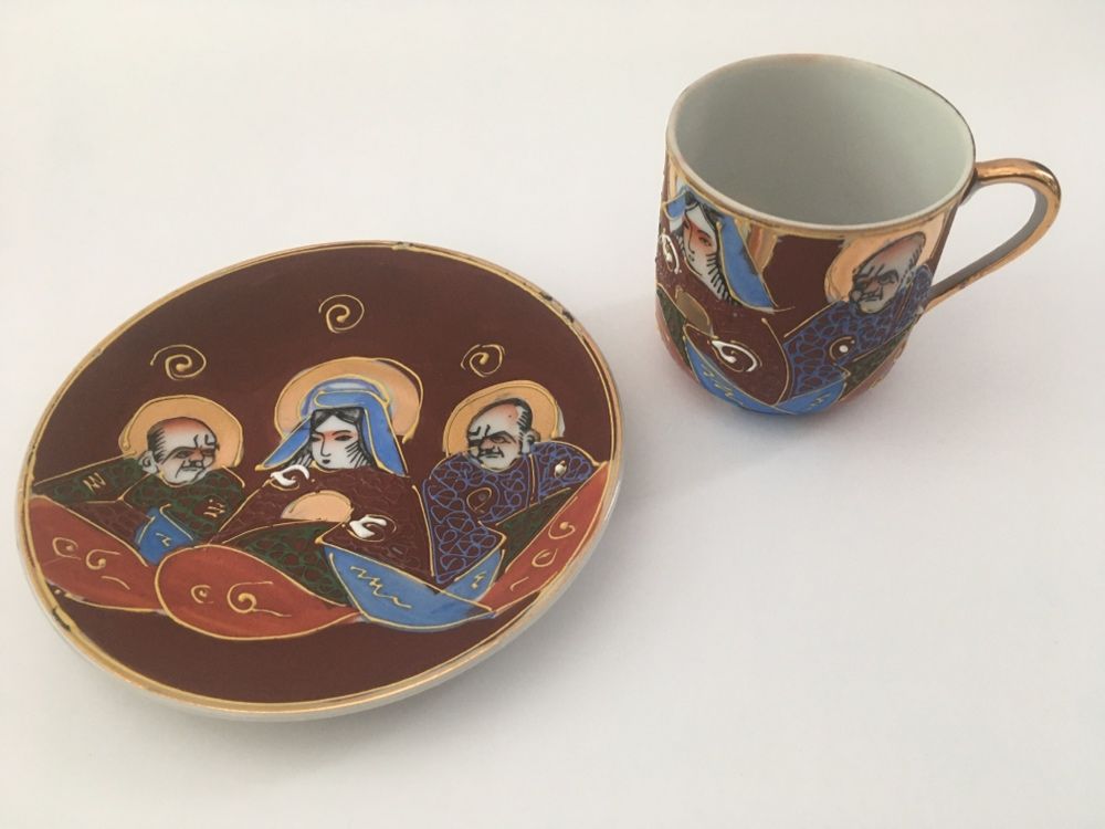 Oryginalny zestaw kawowy, z porcelany japońskiej