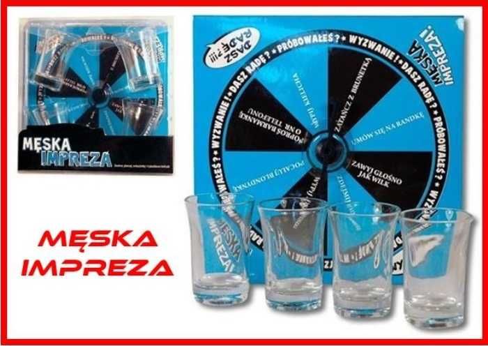 Męska Impreza Ruletka z Kieliszkami Koło Fortuny Gra Towarzyska