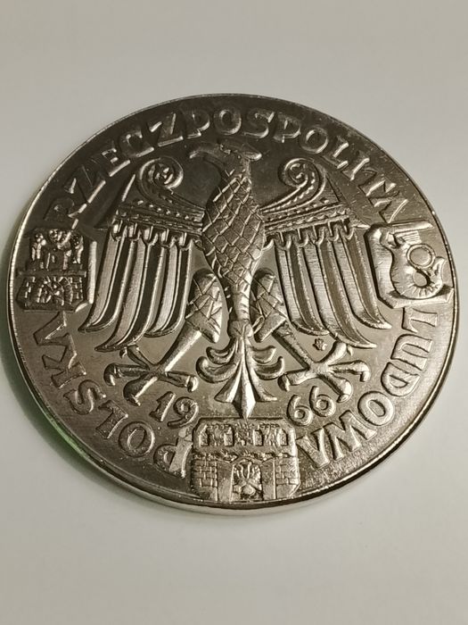 100 złotych Mieszko Dąbrówka Nikiel 1966 próba kopia