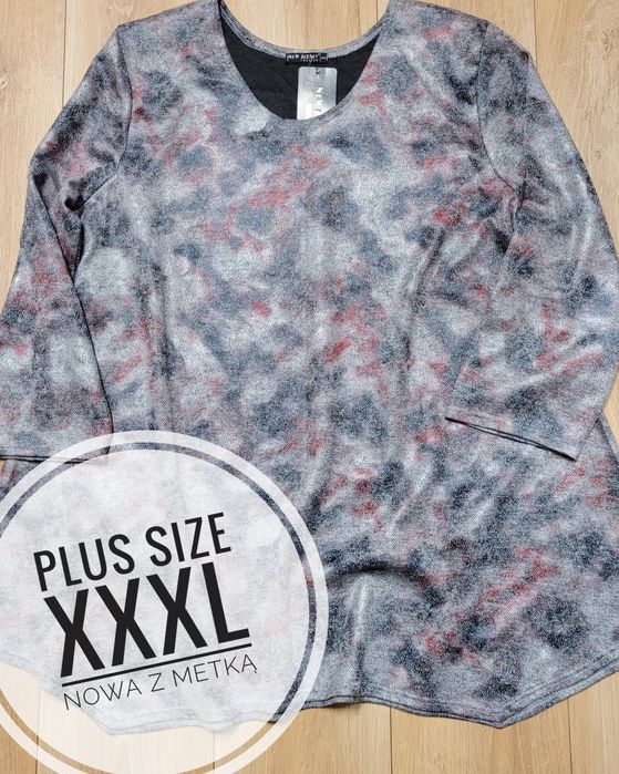 Bluzka tunika #plussize  lekko błyszcząca New Jersey roz XXXL/46/18