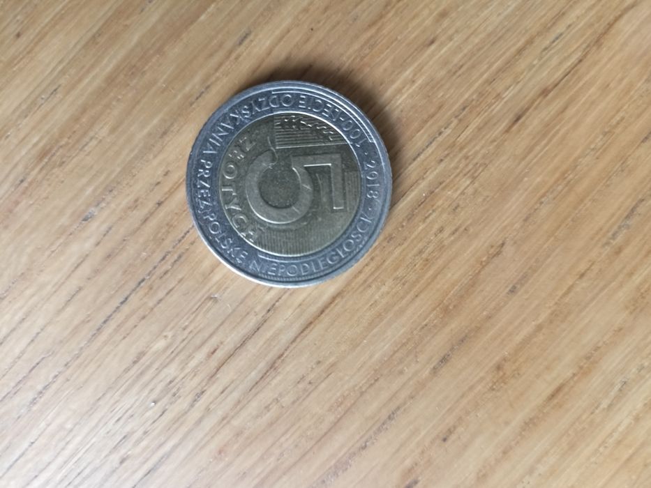 Moneta 5 PLN 100-lecie odzyskania niepodległości