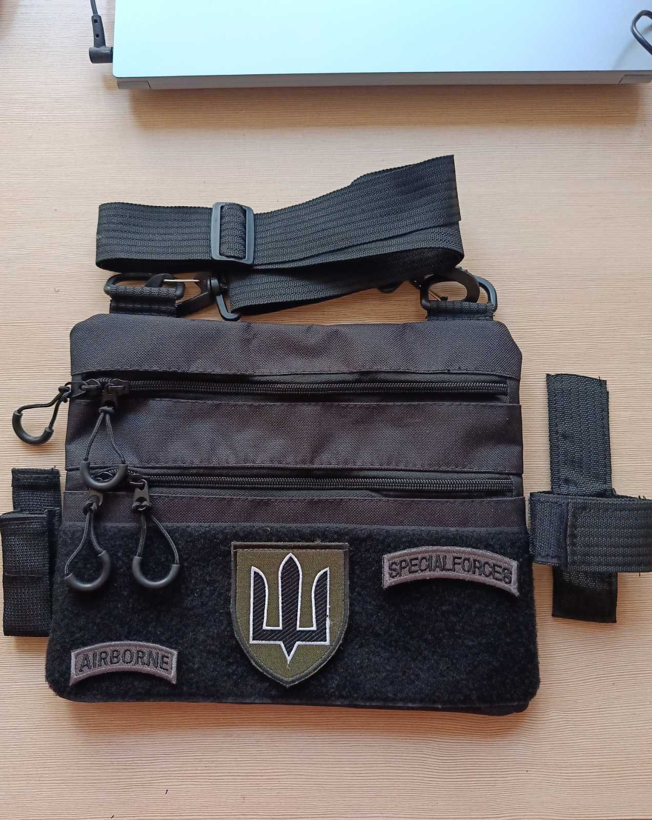 Шикарна чоловіча сумка з тканини