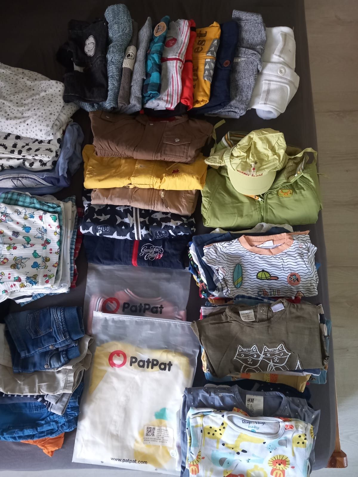 WYPRZEDAŻ Zestaw ubrań niemowlęcych chłopięcych rozmiar 68. Pakiet