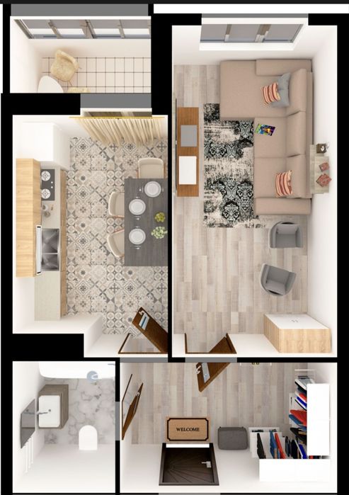 1 кімн квартира ЖК Атлант Коцюбинське 41.38 м2 готова