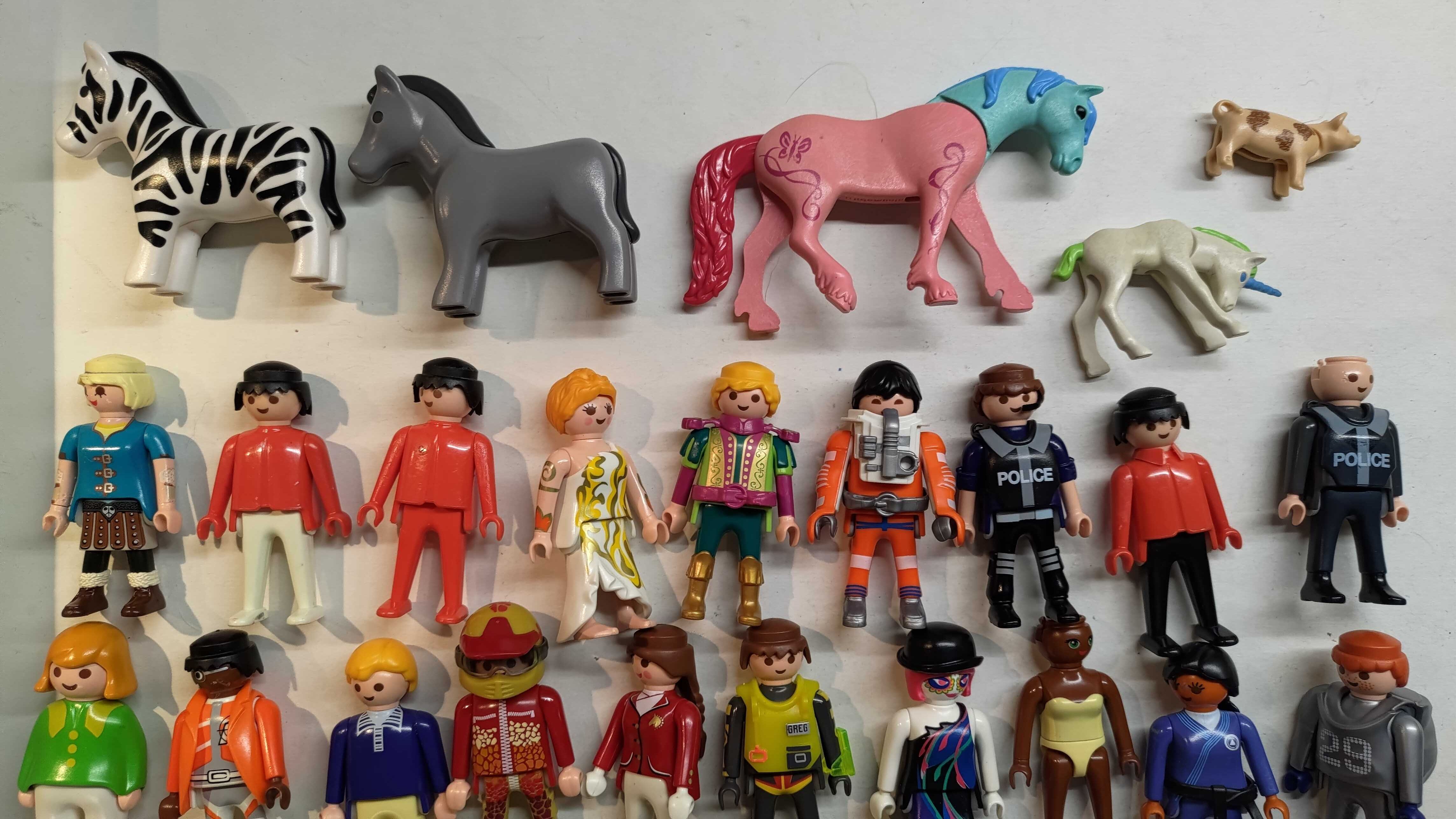 Playmobil лот фигурки игрушки 47 штук солдатики  полиция кони