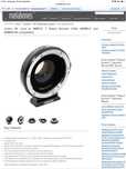 Metabones Speed booster  BMPCC OG Canon para MFT 0,58x