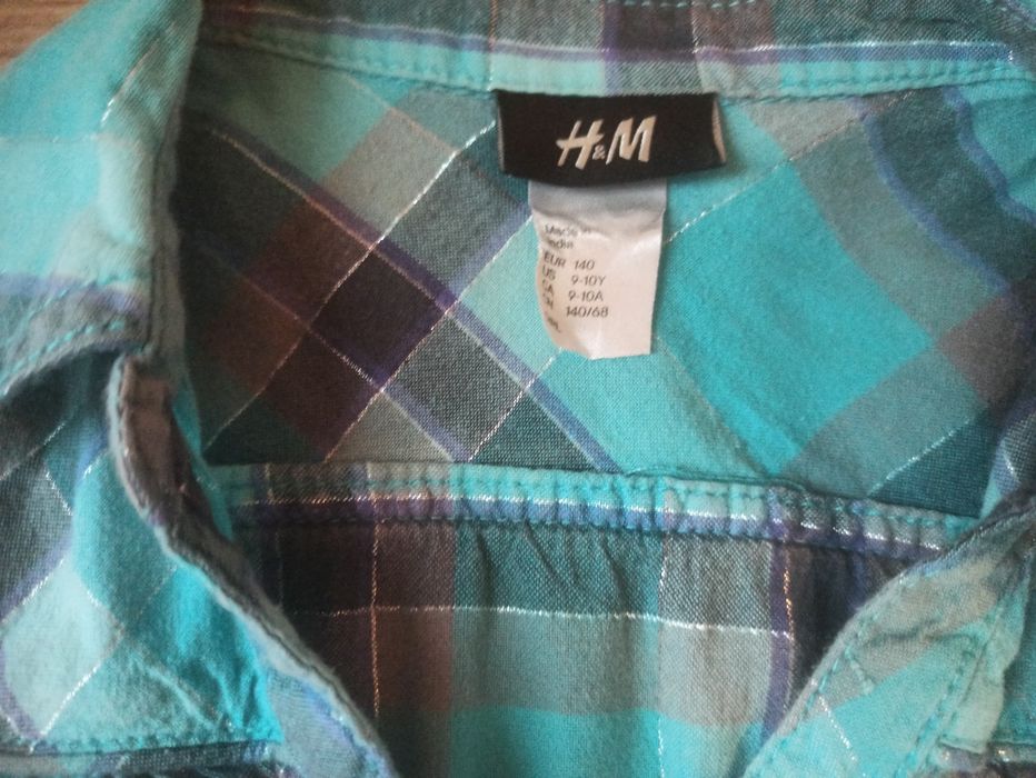 Koszula i sweterek dziewczynka 134